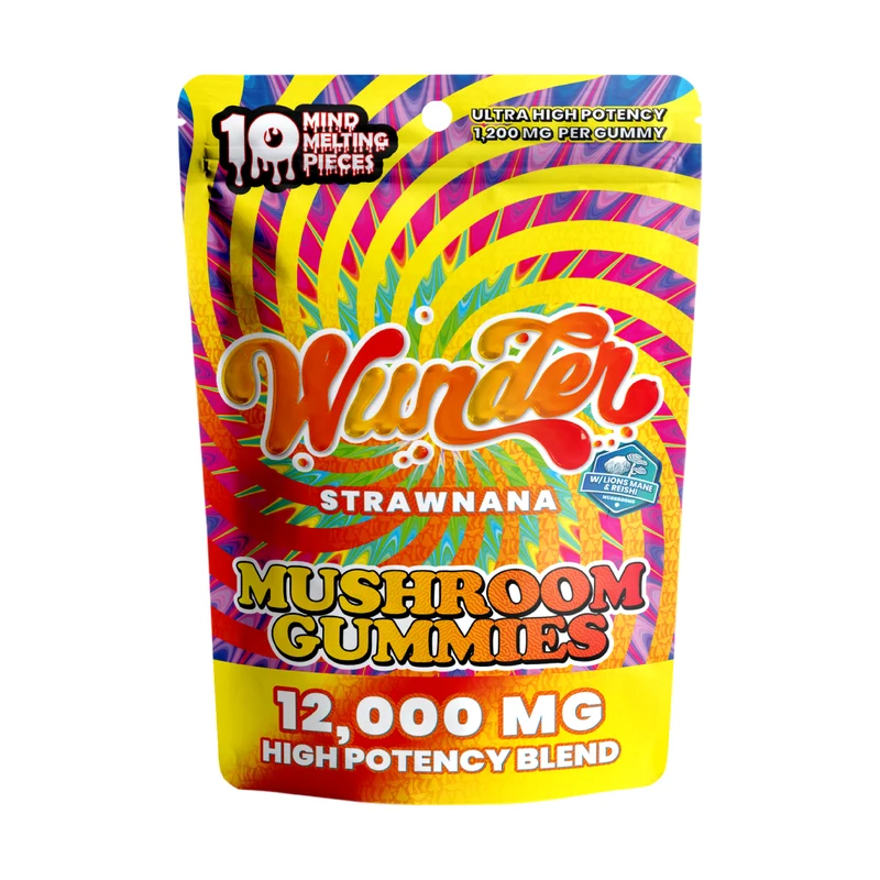 Wunder High Potency Strawnana Mushroom Gummies