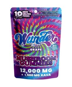 Wunder High Potency Mushroom Gummies | Kava + Grape